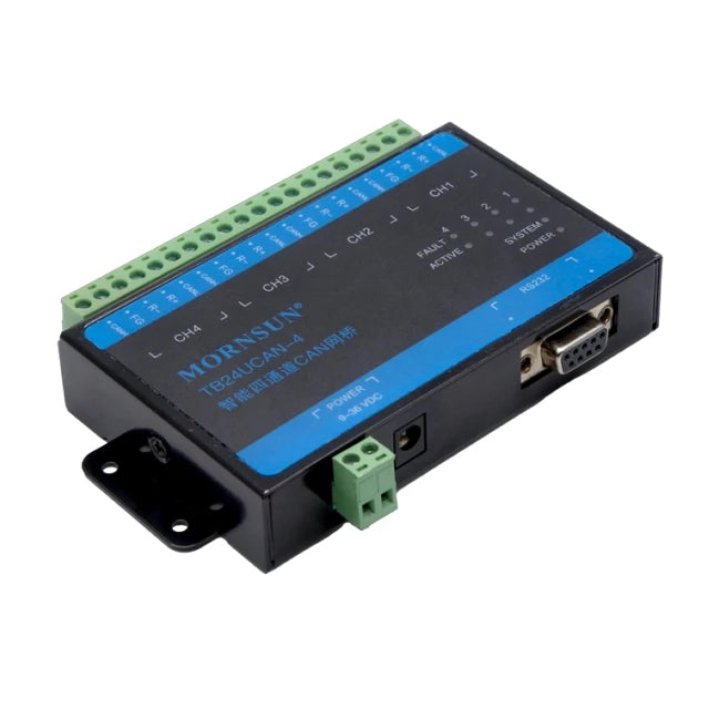 Mornsun Protocol Conversion Module Converts TB24UCAN-4 CAN Bus Network and Serial Port to Ethernet Transceiver Module