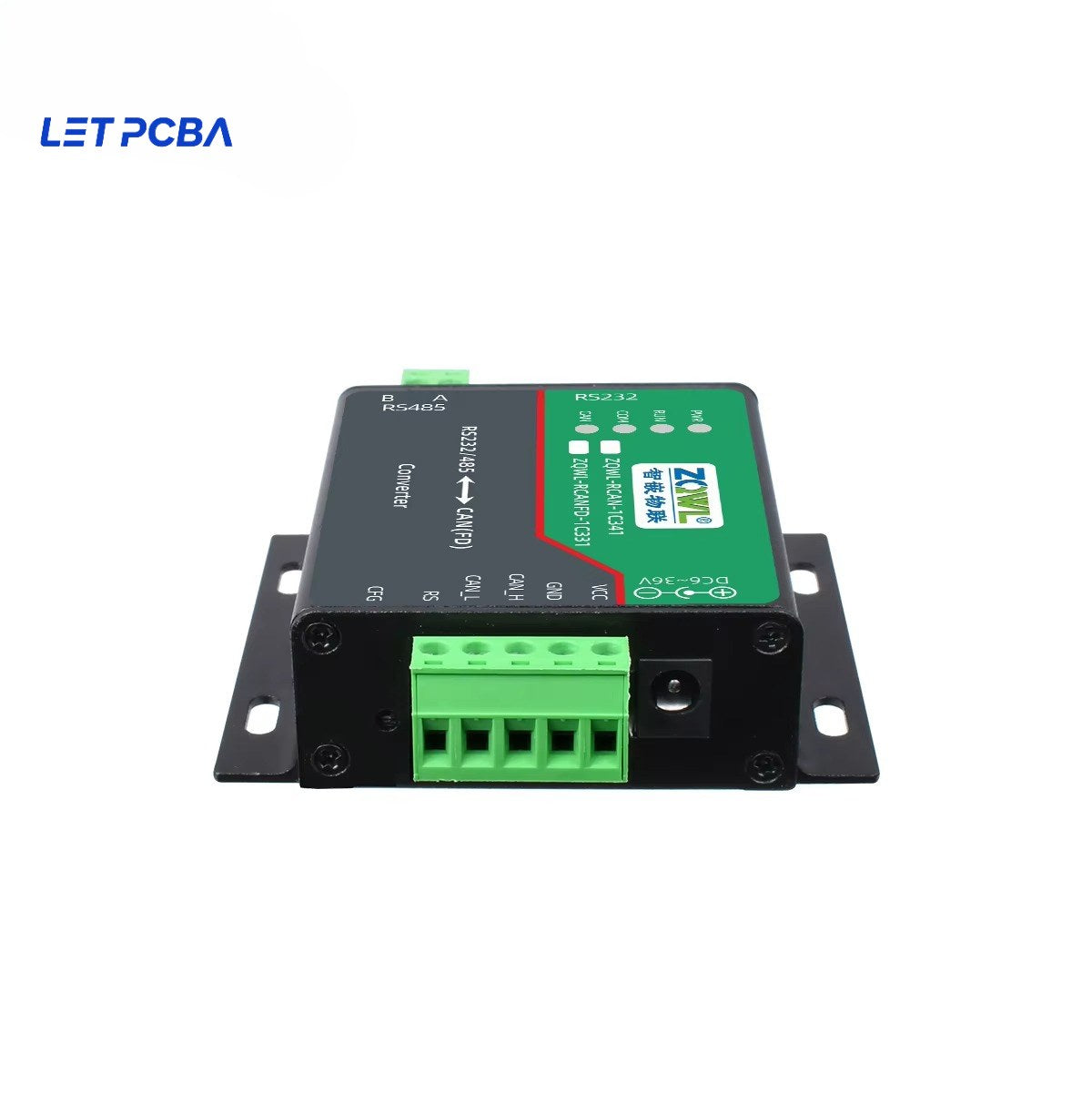 Zhiqian Iot RS485/232/422 to CANFD Converter, CAN Bus to Serial Module Modbus