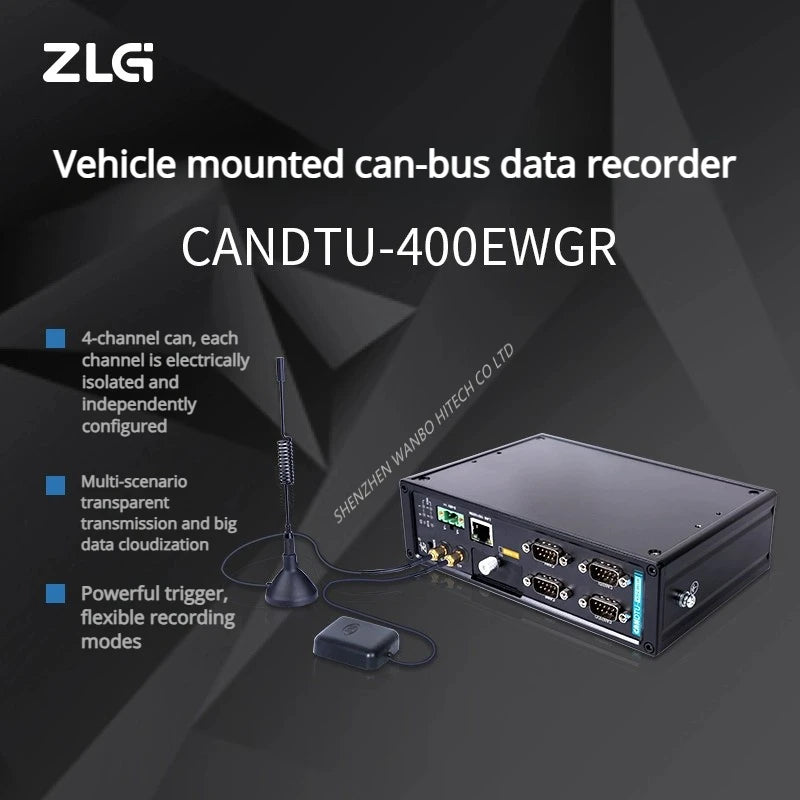 ZLG 4G Multi-channel Vehicle-mounted CAN-bus Data Recorder CANDTU