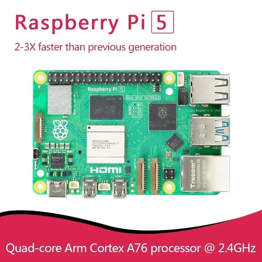 Module Official Original Raspberry Pi 5 Cortex-A76 Linux 2GB 4GB 8GB Arm Board Python Programlama PCIe Gigabit Ethernet USB3.0