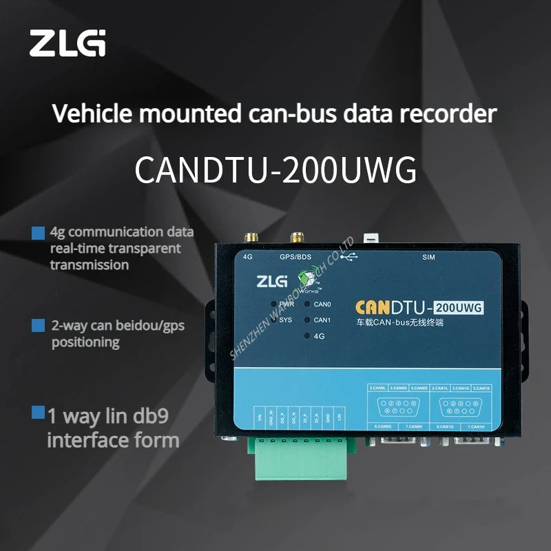 ZLG 4G Multi-channel Vehicle-mounted CAN-bus Data Recorder CANDTU