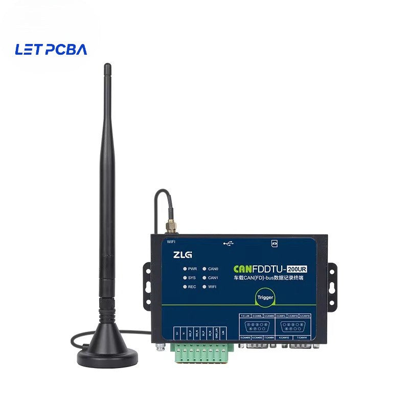 ZLG CANFDDTU-200UR 2 CAN FD Channels Vehicle-mounted CANFD Data Recorder Support 1-channel LIN Protocol and WIFI Transmission